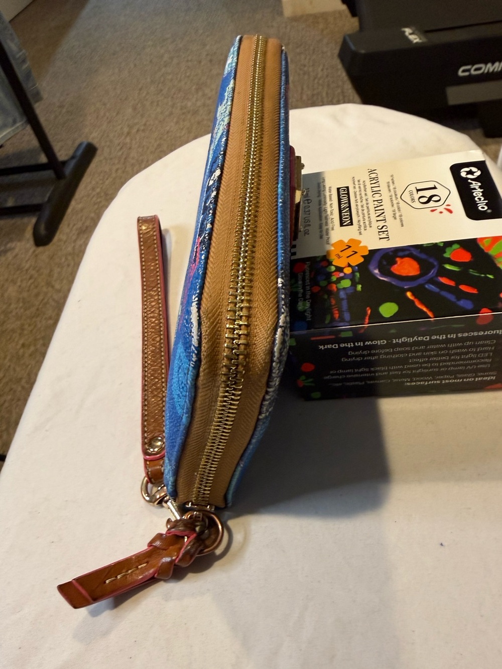Dooney & Bourke Blue Disney Vacation Club Wristlet with Gold Plaque - Picture 11 of 11